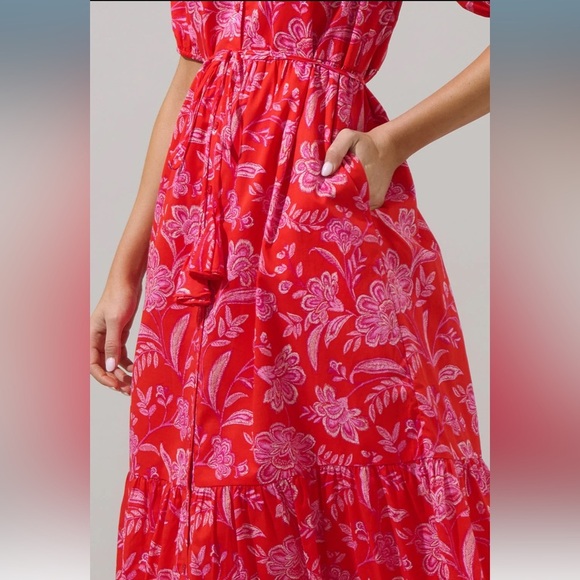 SugarLips Aria Floral Beth Button Down Midi Dress - Picture 5 of 9